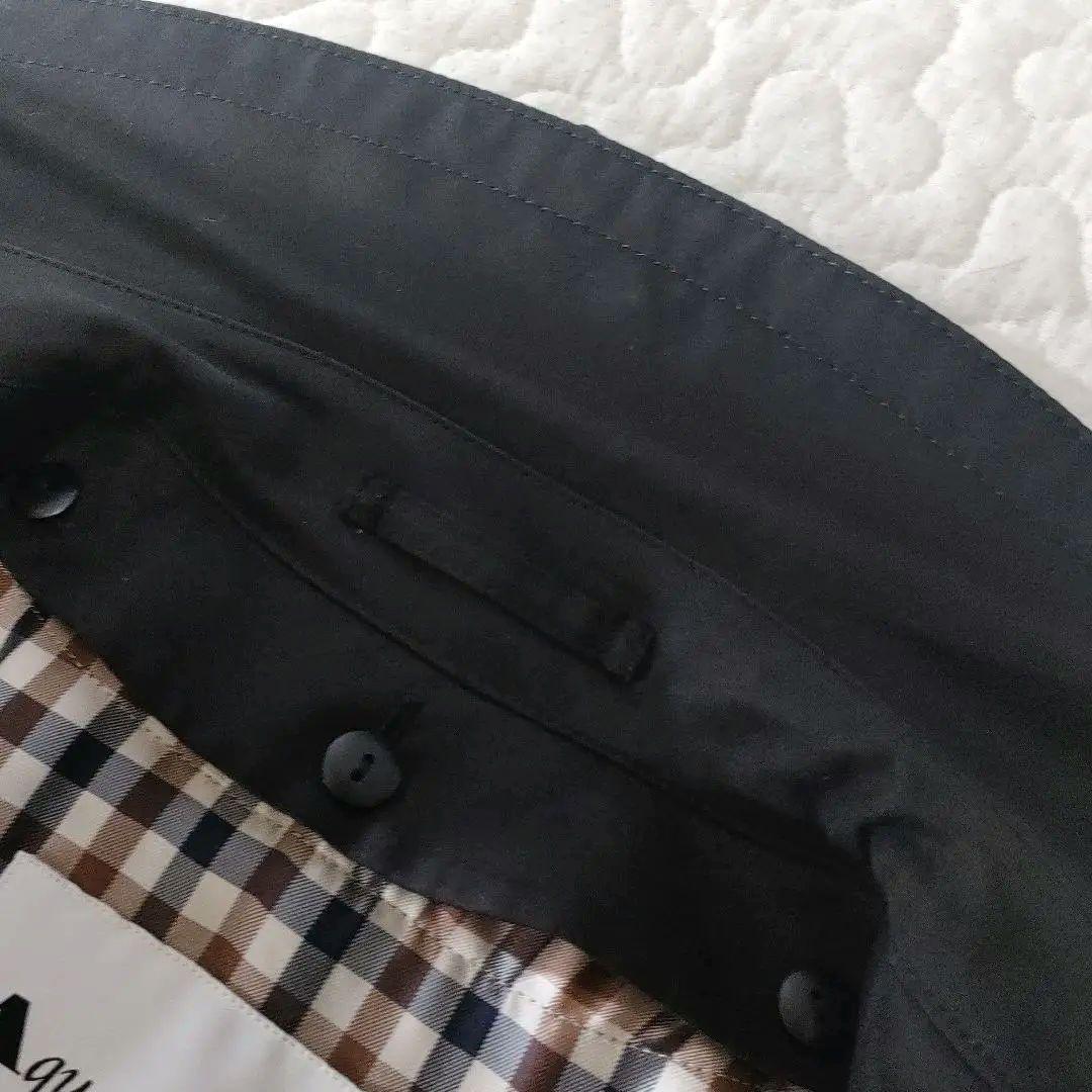 美品✨アクアスキュータム　ウールライナー付きトレンチコート　黒　サイズ4