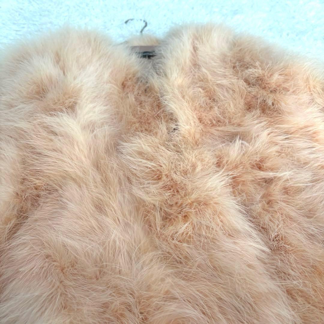 【美品】ルシェルブルー ターキーファー フェザーコート 40 L