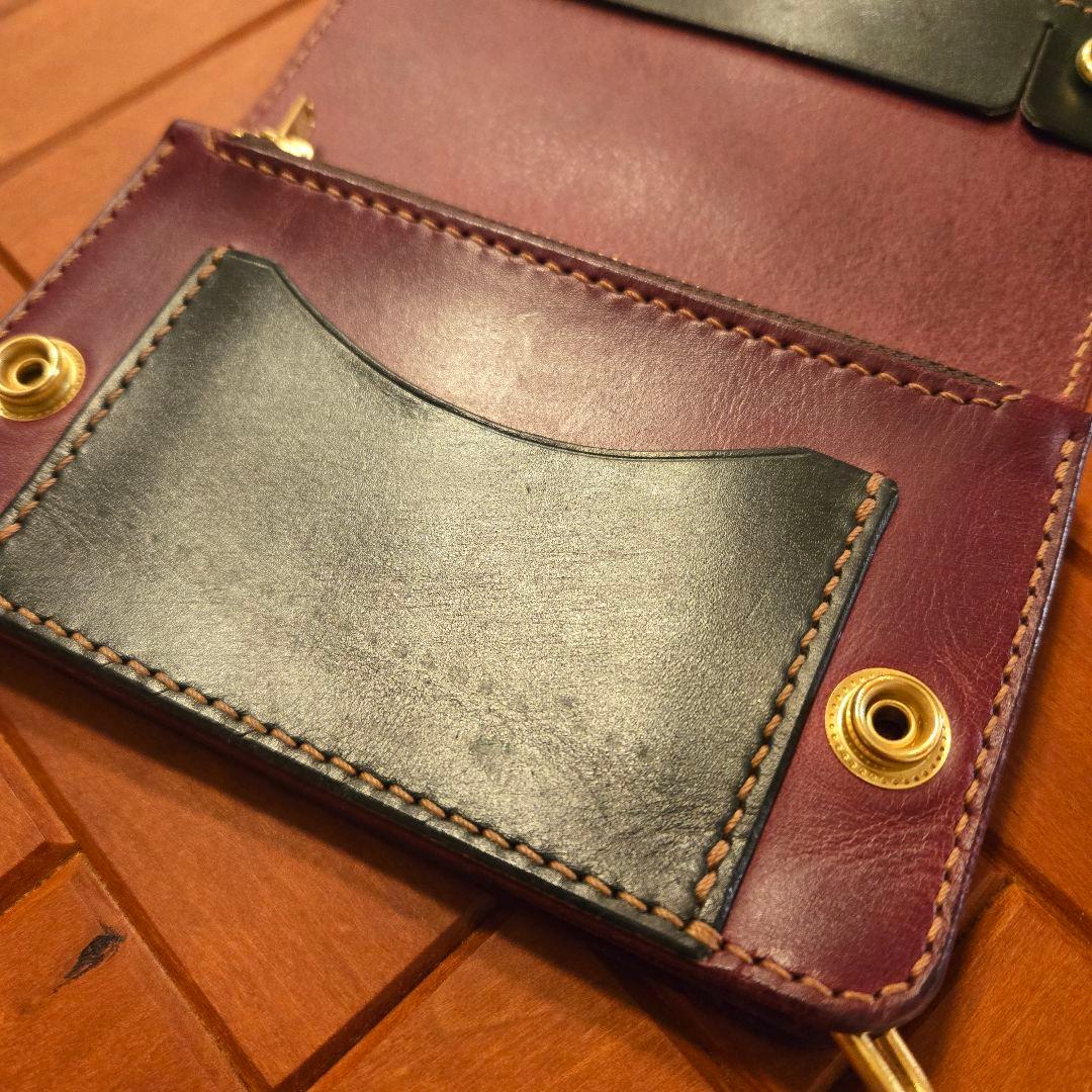 180 ミドル　トラッカーウォレット　イタリアンレザーTEXAS