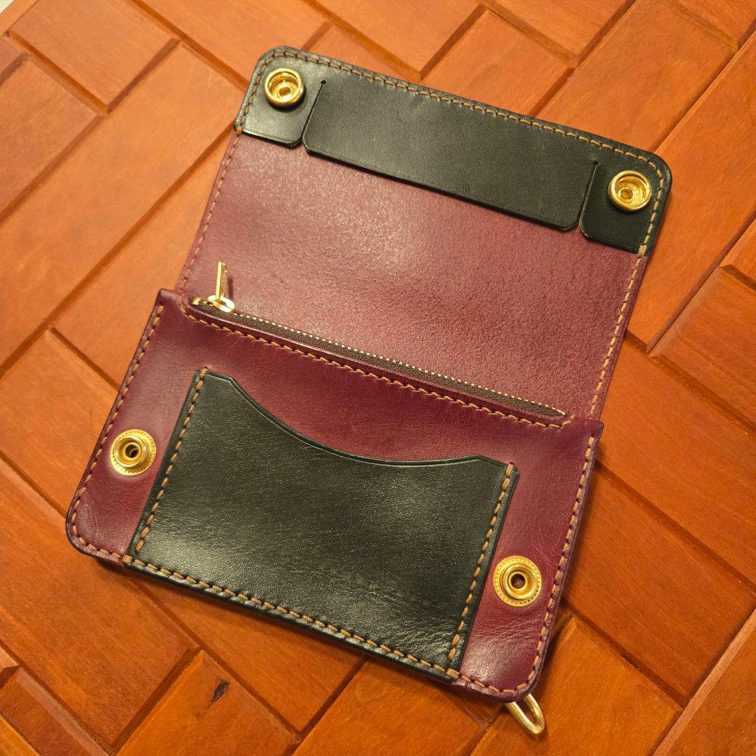 180 ミドル　トラッカーウォレット　イタリアンレザーTEXAS