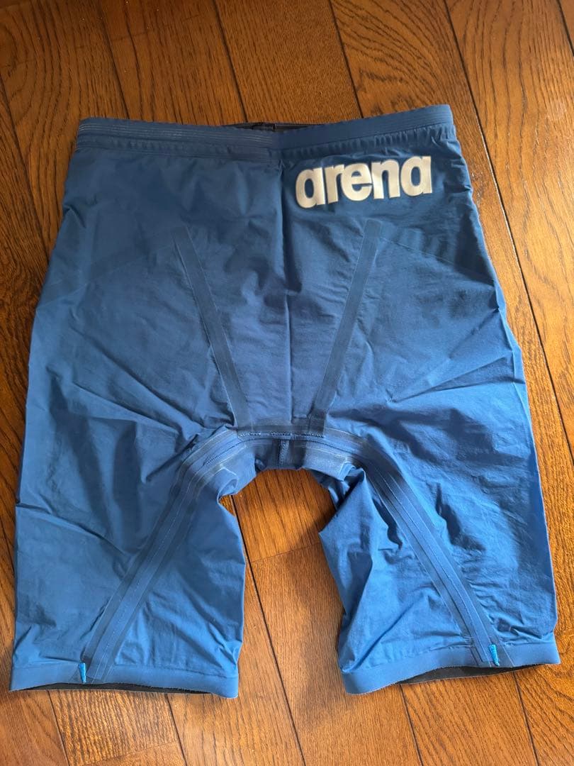 arena 競泳水着 青 S QRコード付き