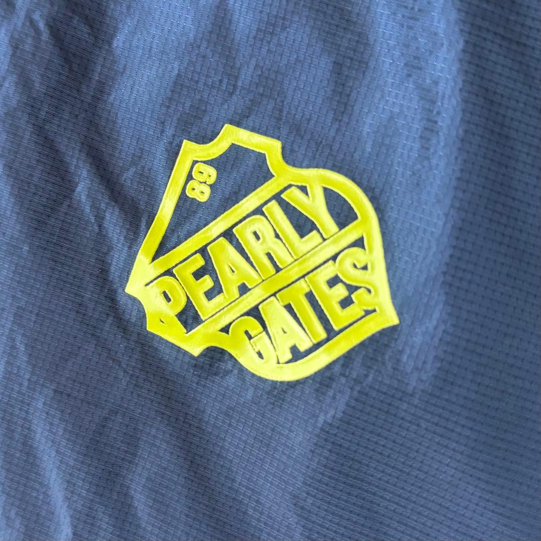 PEARLY GATES フード付きジップナイロンパーカー レインウェア ロゴ
