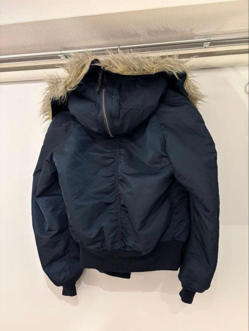 Alpha NAVY n2b n-2b ファー付きフード ミリタリー