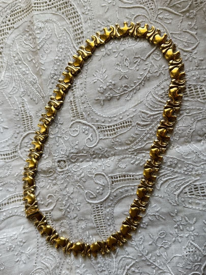 イタリア製 k18 エレファント ネックレス ヴィチェンツァItaly チェーン