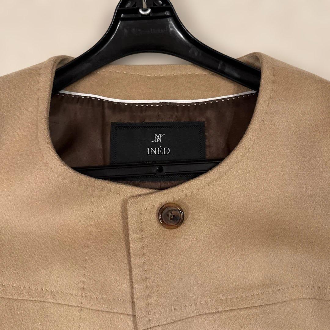 【お値下げ】INED カシミア100% ベージュロングコート