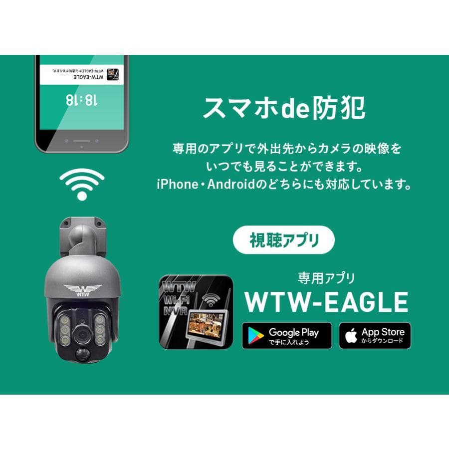 WTW 塚本無線 防犯カメラ ワイヤレス ソーラー WSP 最大18000mAh