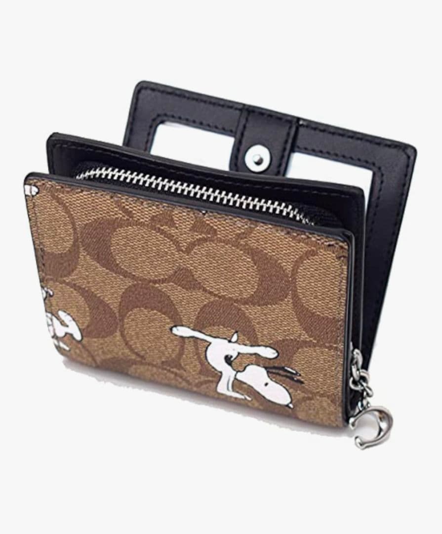 COACH スヌーピー 二つ折り財布 並行輸入品:アウトレット品
