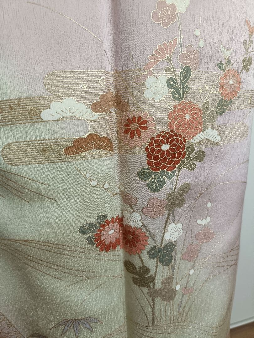 正絹訪問着（未使用）　フルセット4点　入学式　卒業式　宮参り　七五三