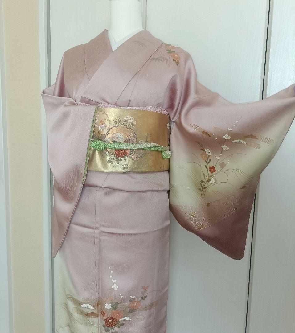 正絹訪問着（未使用）　フルセット4点　入学式　卒業式　宮参り　七五三