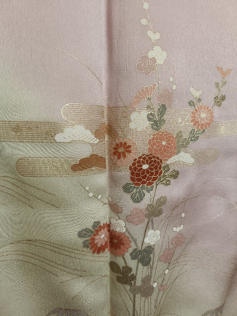 正絹訪問着（未使用）　フルセット4点　入学式　卒業式　宮参り　七五三