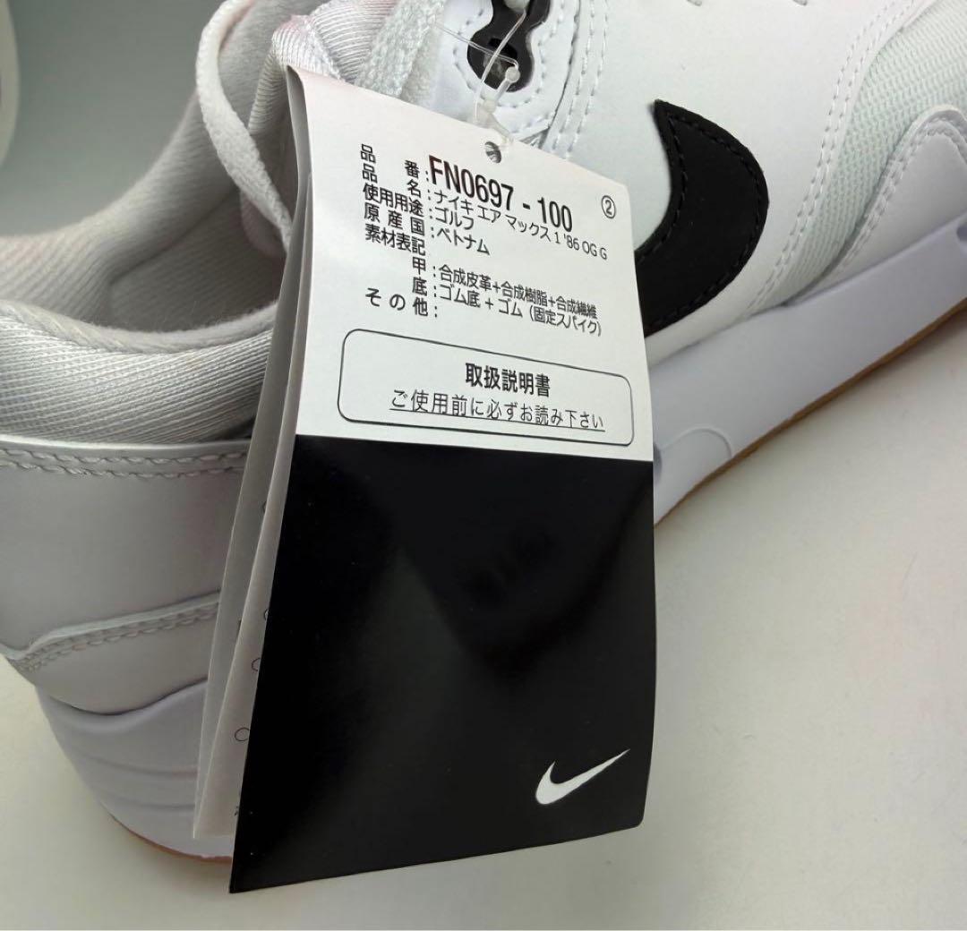 29.0 ☆新品　ナイキ エアマックス1 ’86 OG ゴルフシューズ　ホワイト