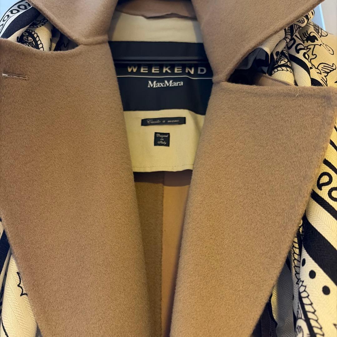 MaxMara WEEKEND ベージュ トレンチコート（ストールは参考品です）