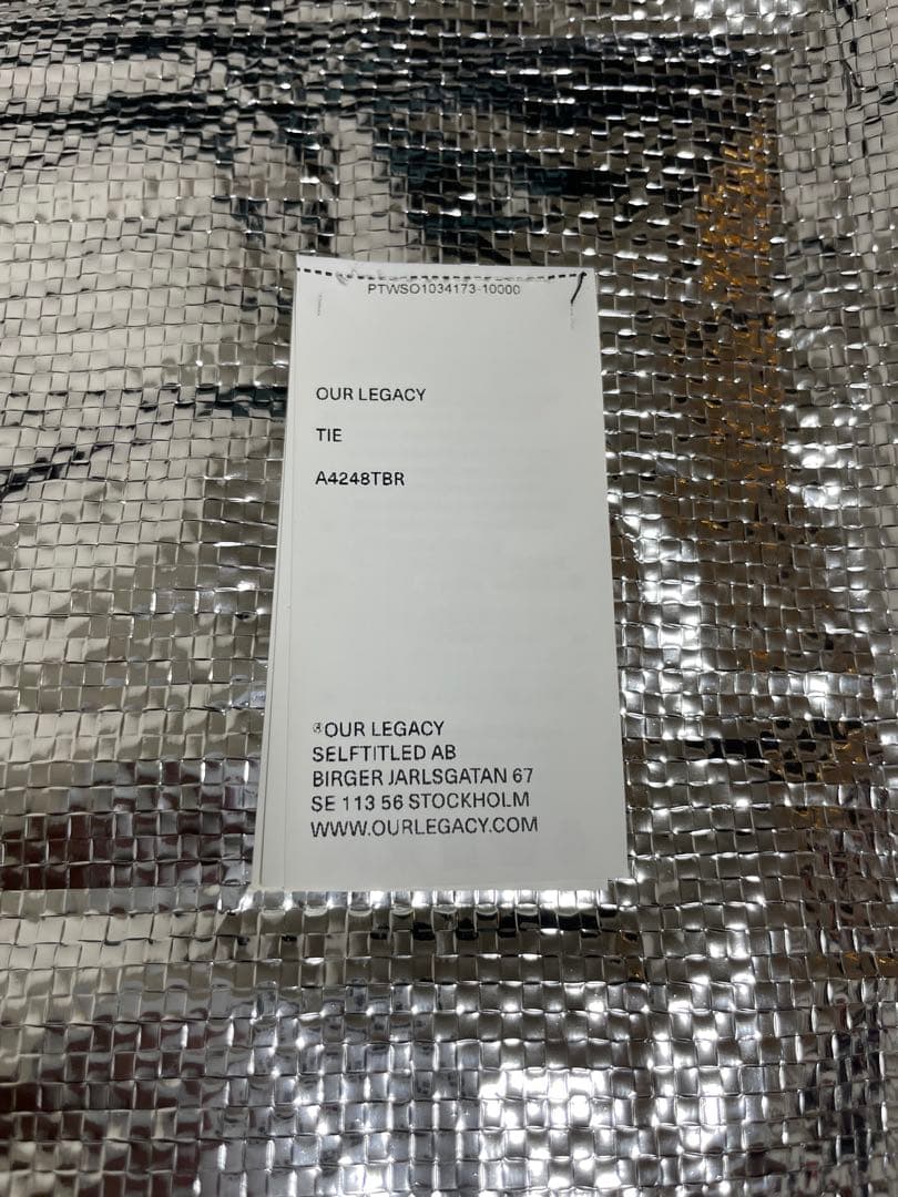 【OUR LEGACY】フェイクレザータイ アワレガ　レザータイ