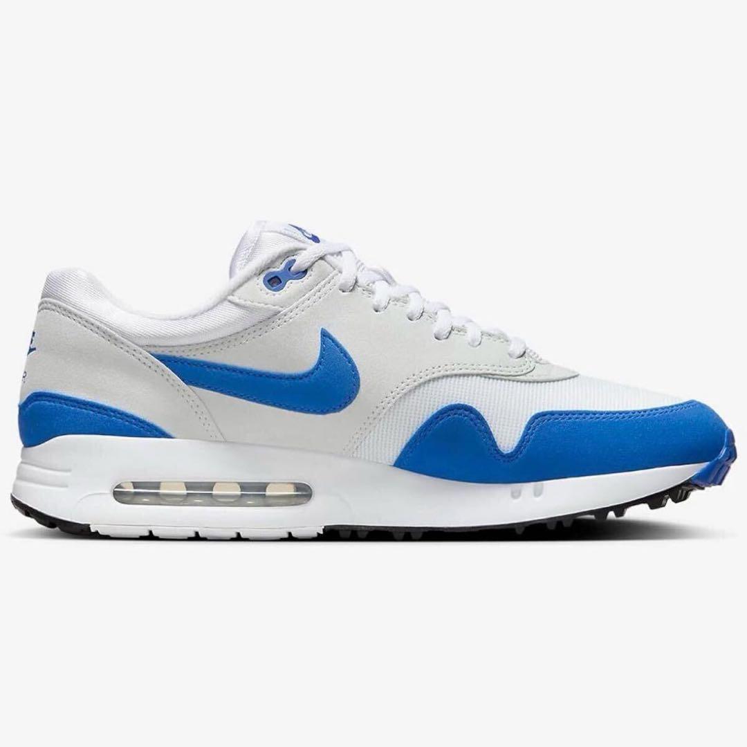 ナイキ ゴルフ 27.5cm エアマックス スパイク シューズ 靴 白 青