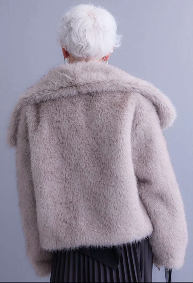 AIJAN オーバーカラーファーコート