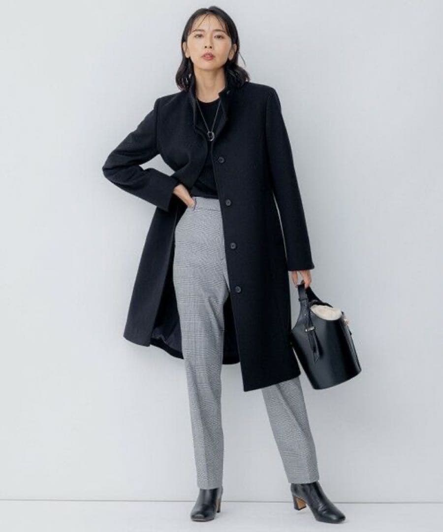 【23区】ウールカシミヤビーバー スタンドカラー コート