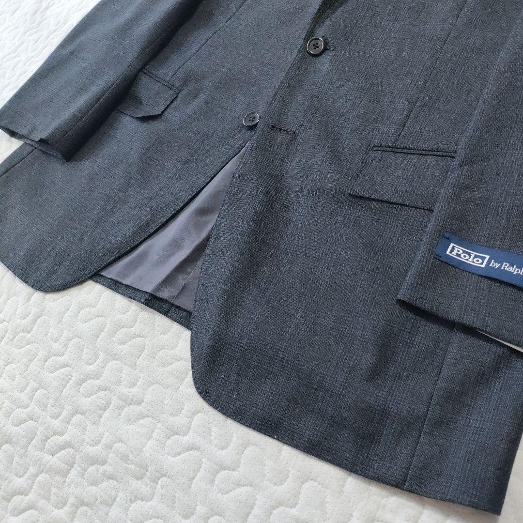 未使用品✨ポロバイラルフローレン　セットアップスーツ　グレンチェック　グレー