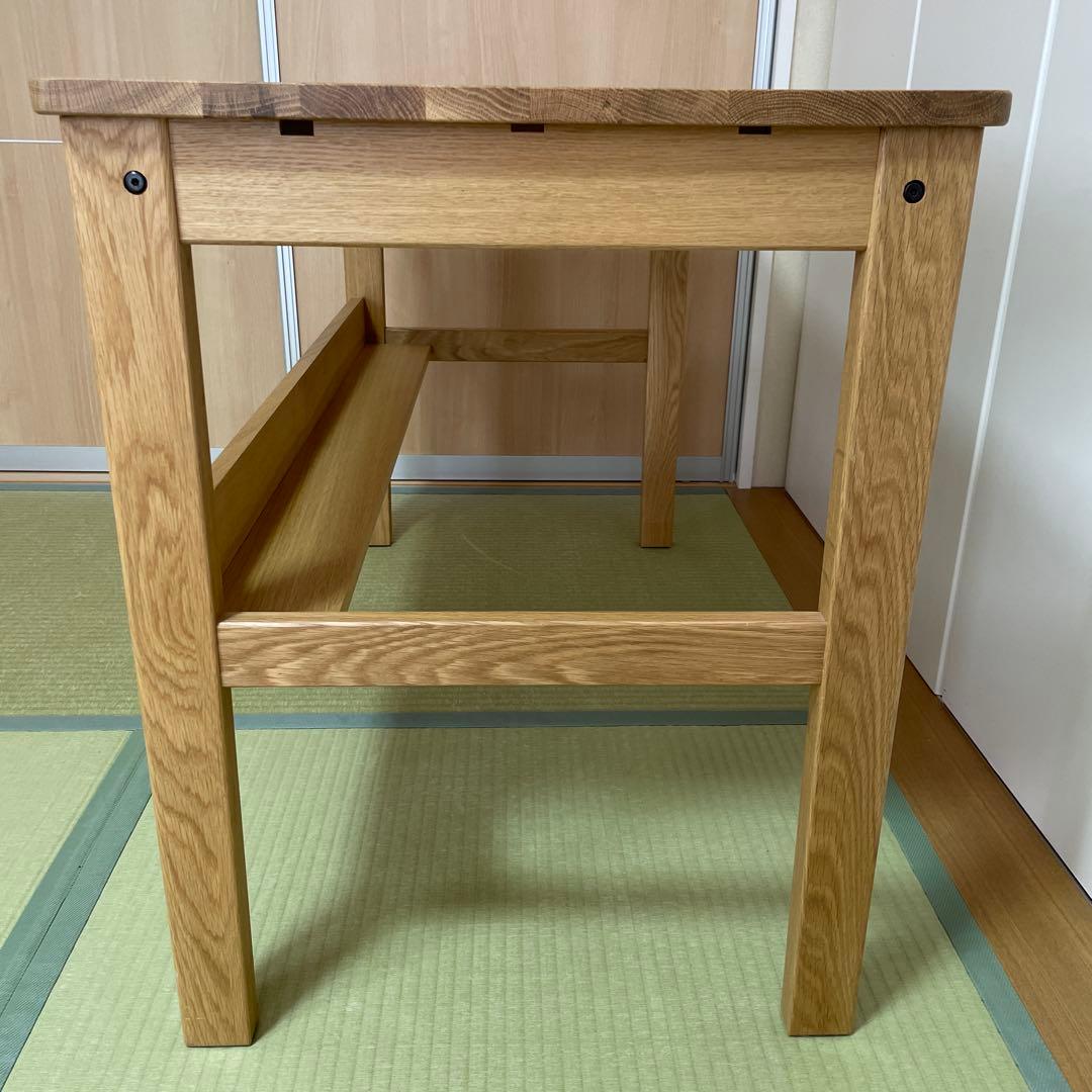 無印良品 オーク無垢材デスク（引出・足元棚付）