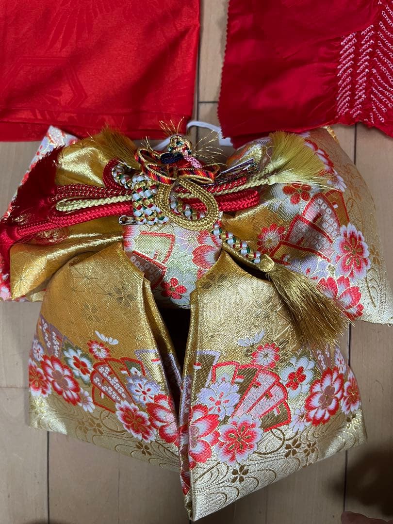 晴れ着‼️七五三用着物 黒とピンクの花柄