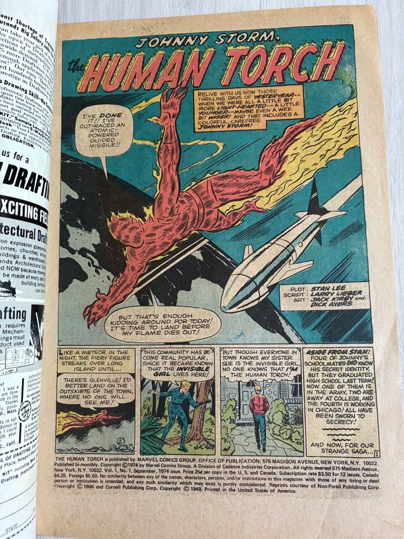 アメコミ Human torch #1 ファンタスティックフォー FF リーフ