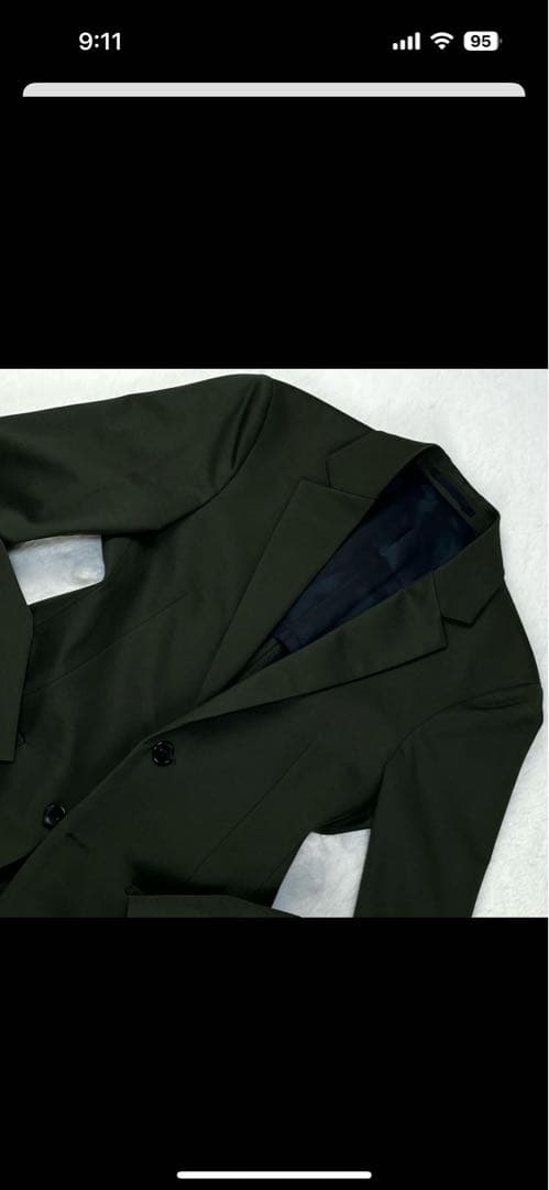 Theory ダークグリーン セミテックスーツ サイズ34