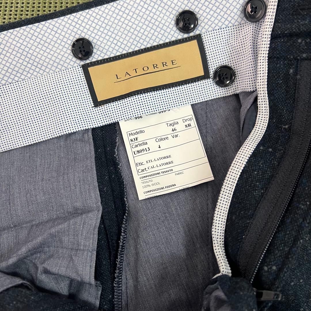 ◉ LATORRE ラトーレ　2アウトプリーツサイドアジャスタースラックス　46