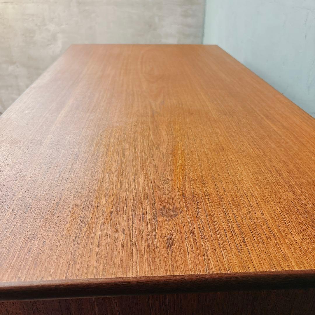 【eveve】デンマーク　チーク材　両袖デスク　北欧家具　北欧ビンテージ