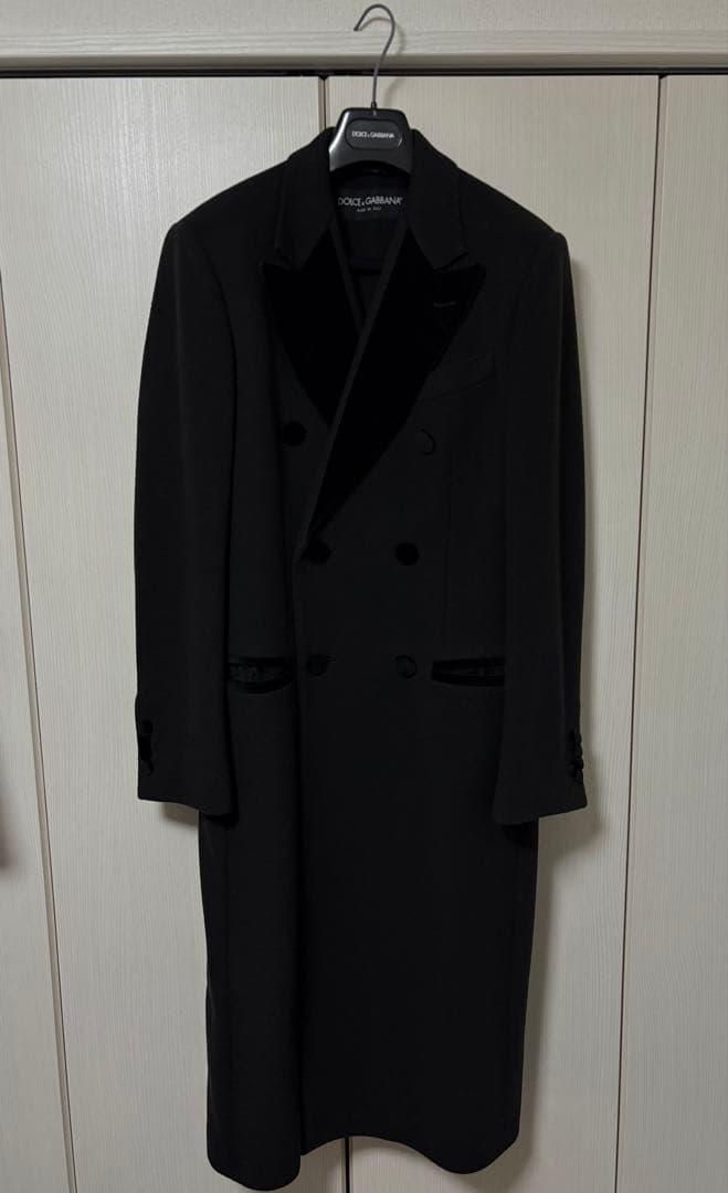 【美品】DOLCE & GABBANA ブラック チェスターコート