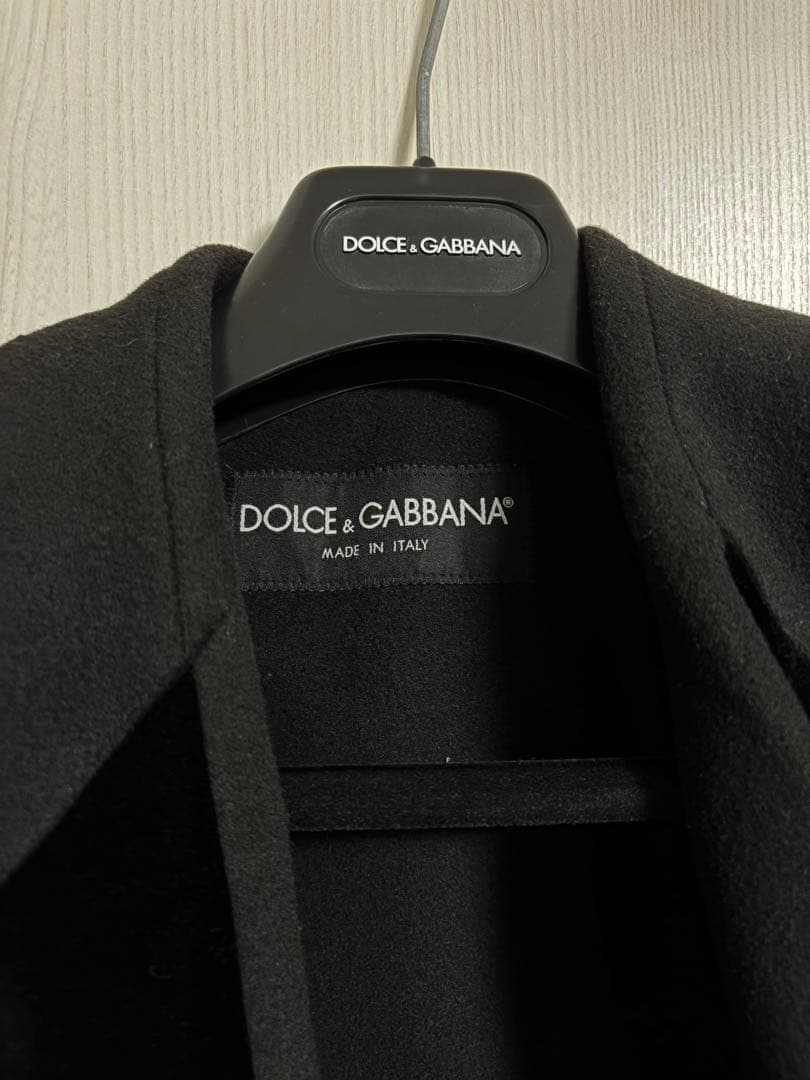 【美品】DOLCE & GABBANA ブラック チェスターコート