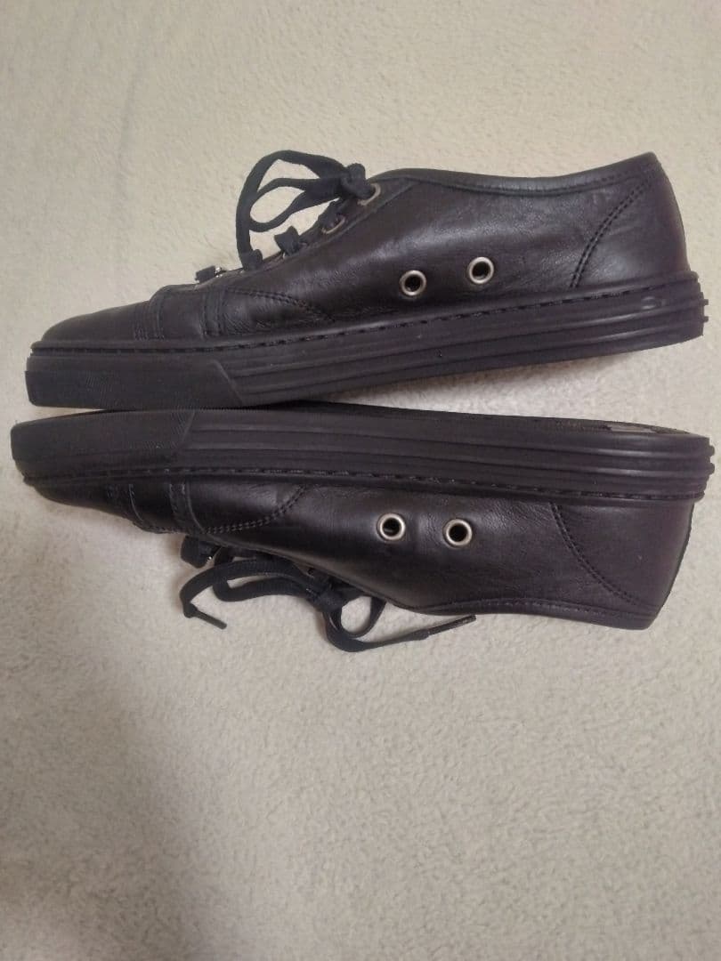 GUCCI グッチ レザー プレート スニーカー 35　1/2 約22.5cm