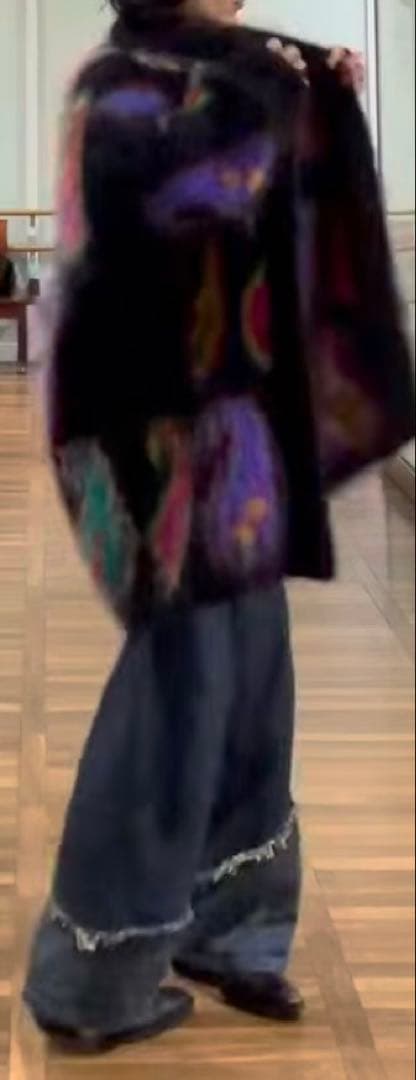 ユーロヴィンテージ　ファーコート　カーディガン着画あり