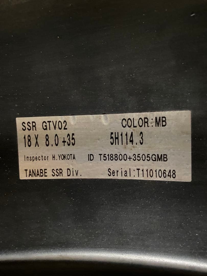 SSR 18インチ ホイール