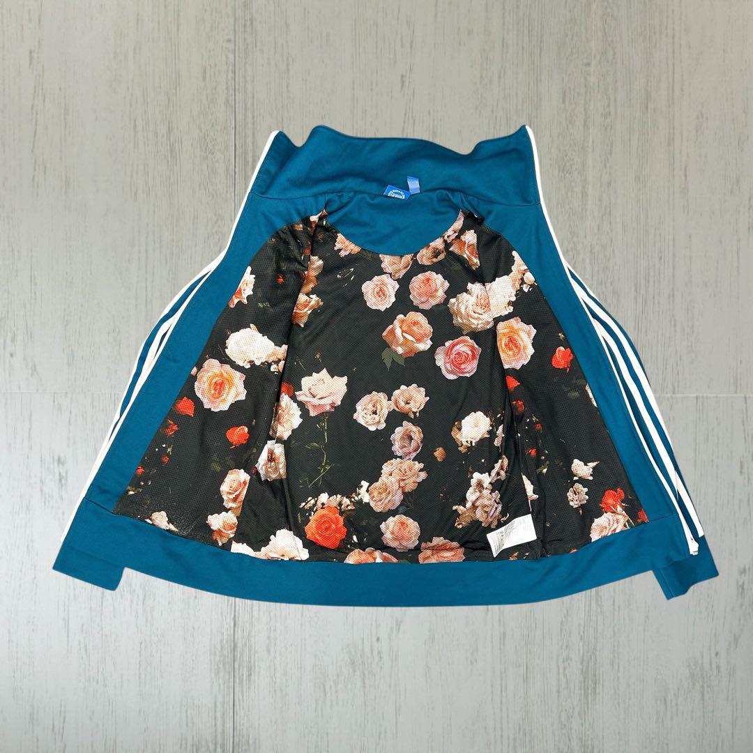 アディダスオリジナルス トラックジャケット 花柄裏地 ブルー M 46