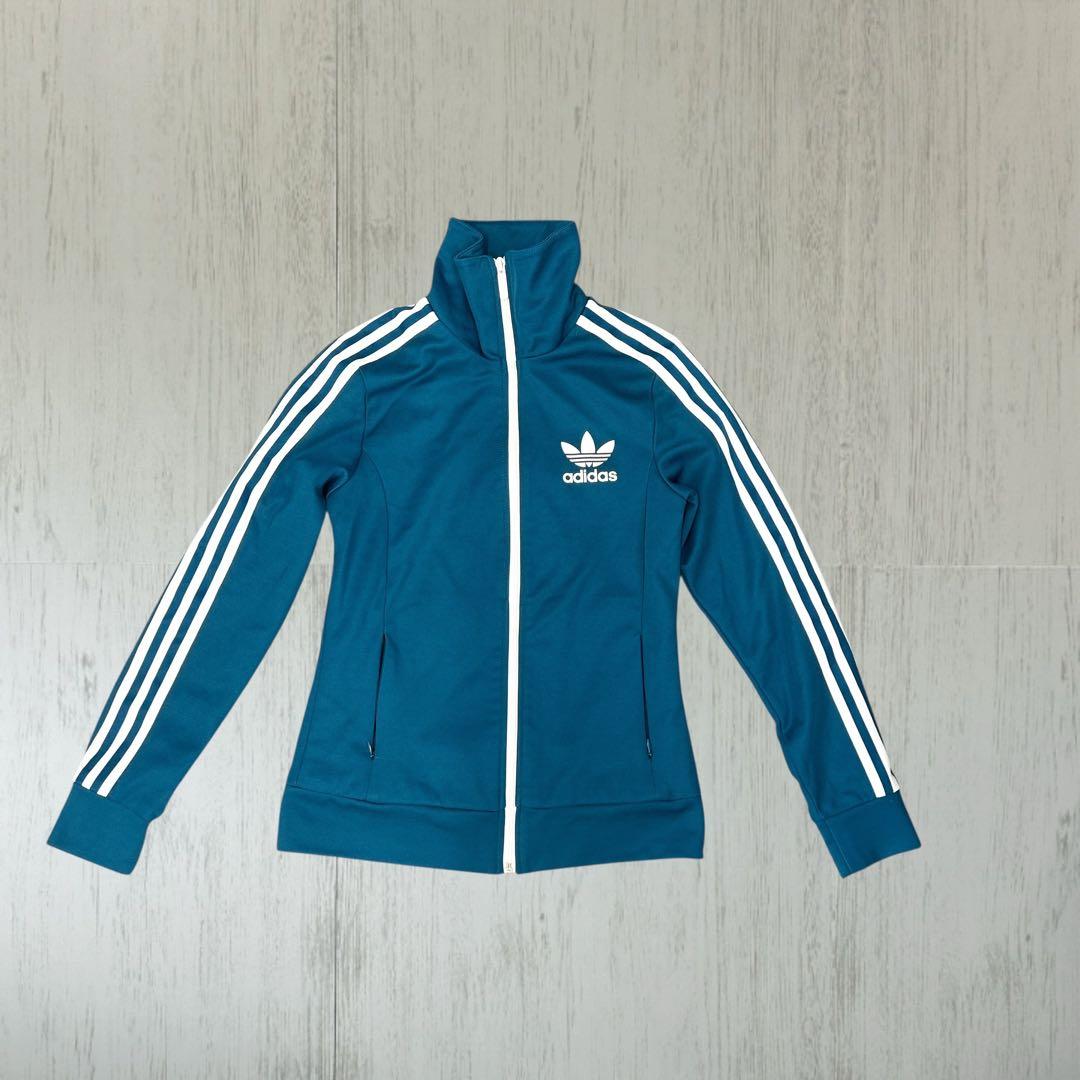アディダスオリジナルス トラックジャケット 花柄裏地 ブルー M 46