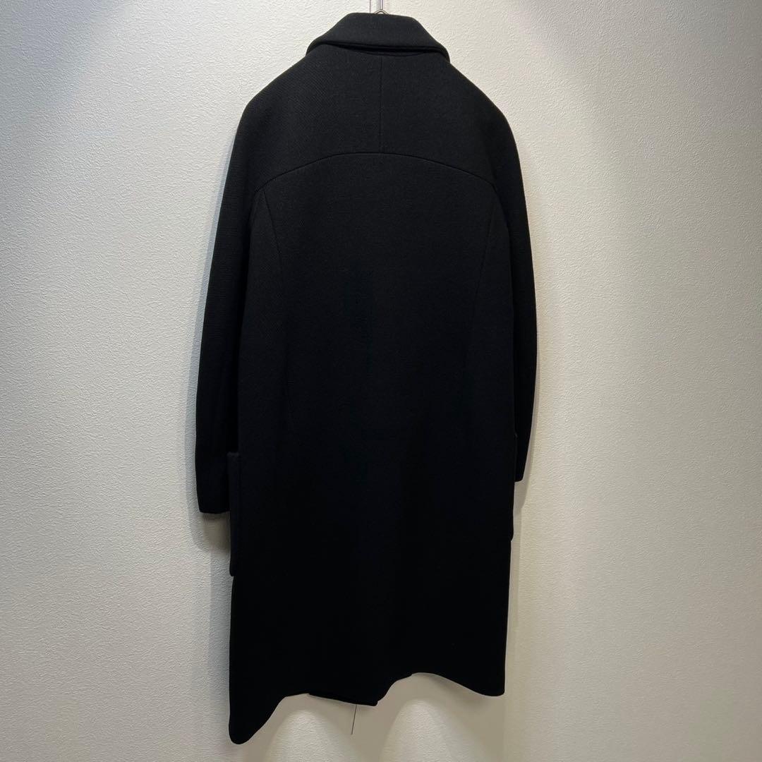 希少 美品 JIL SANDER ウール シルク デザイン チェスターコート