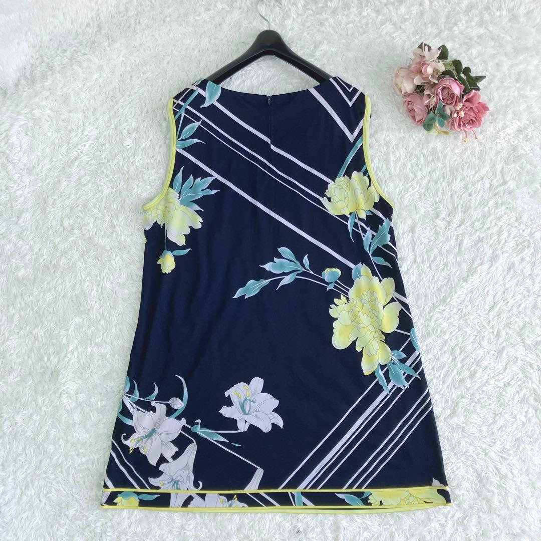 大きいサイズ✨近年 レオナール カットソー チュニック カンカン トリム 42