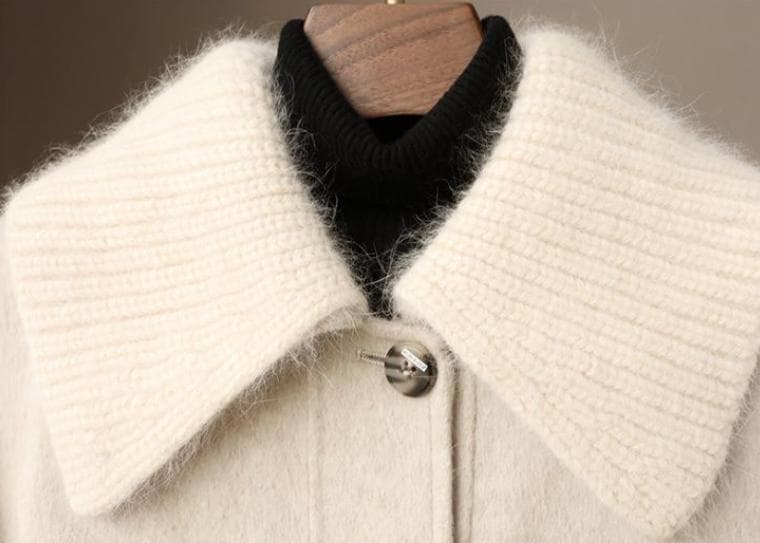 新品☆優しい雰囲気のカシミヤ混ウール ロングコート レディースロングコート