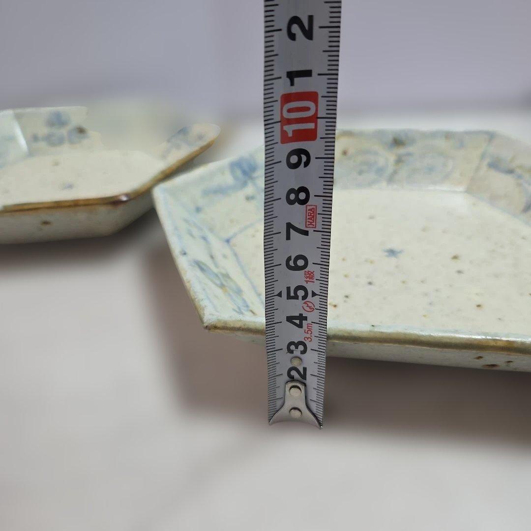 市野吉記　八角皿　2枚