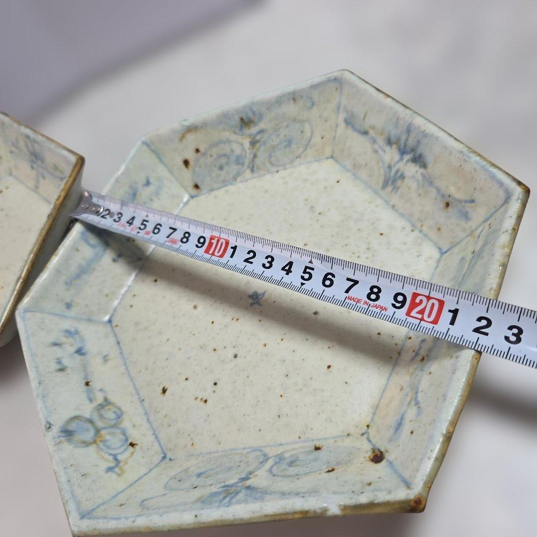 市野吉記　八角皿　2枚