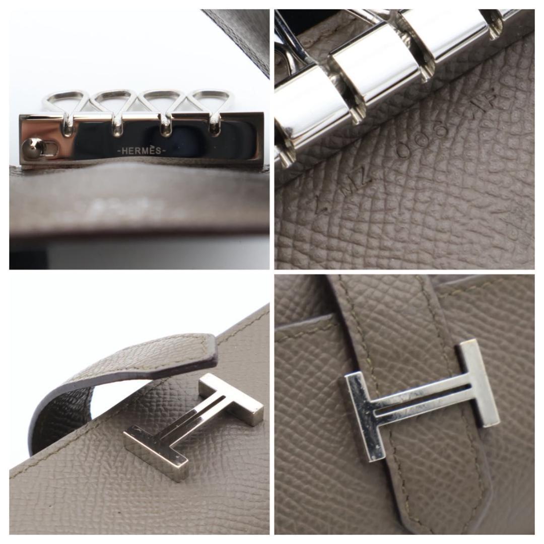鑑定書付き【超極美品】HERMES ベアン キーケース　エタン