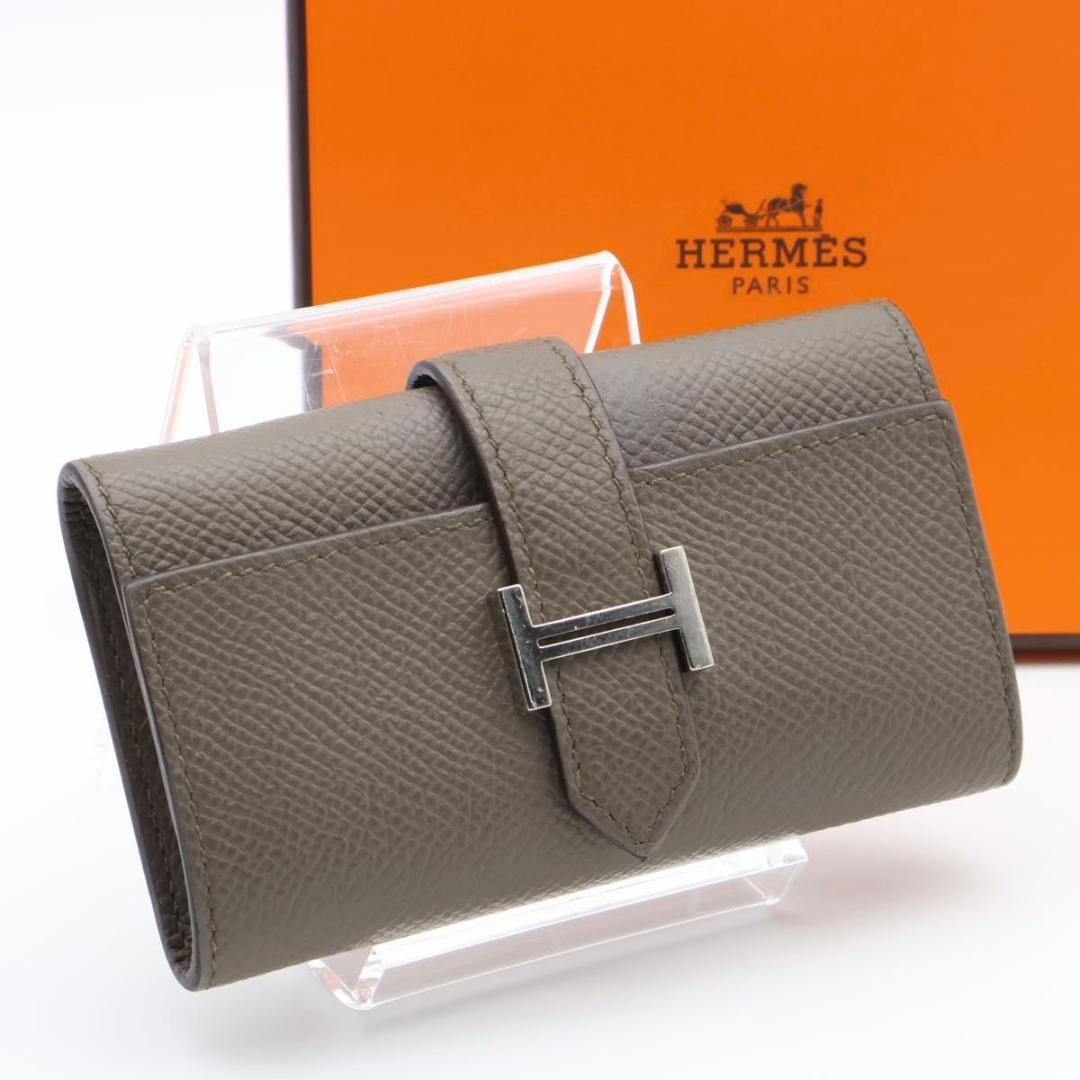 鑑定書付き【超極美品】HERMES ベアン キーケース　エタン