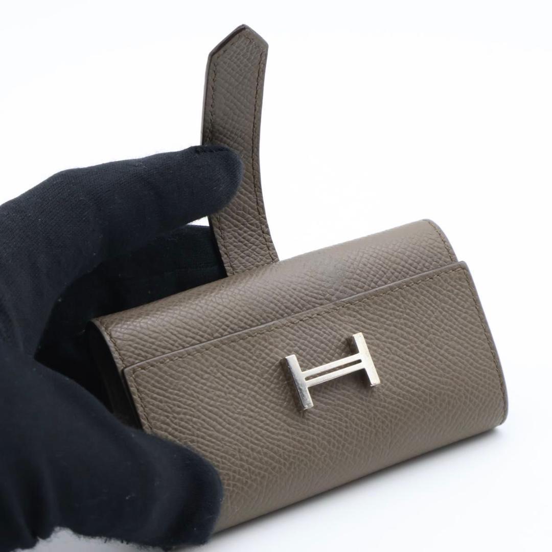 鑑定書付き【超極美品】HERMES ベアン キーケース　エタン