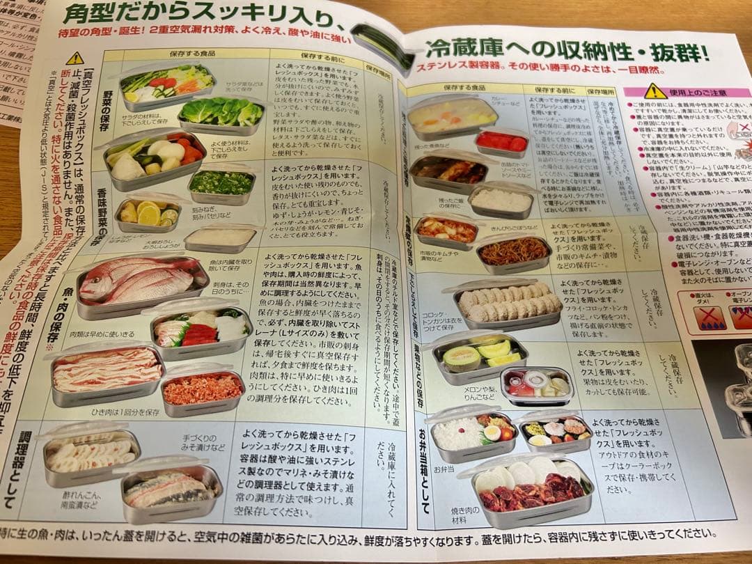 [新品未使用]アサヒ軽金属 ステンレス製真空フレッシュボックス S・M・L