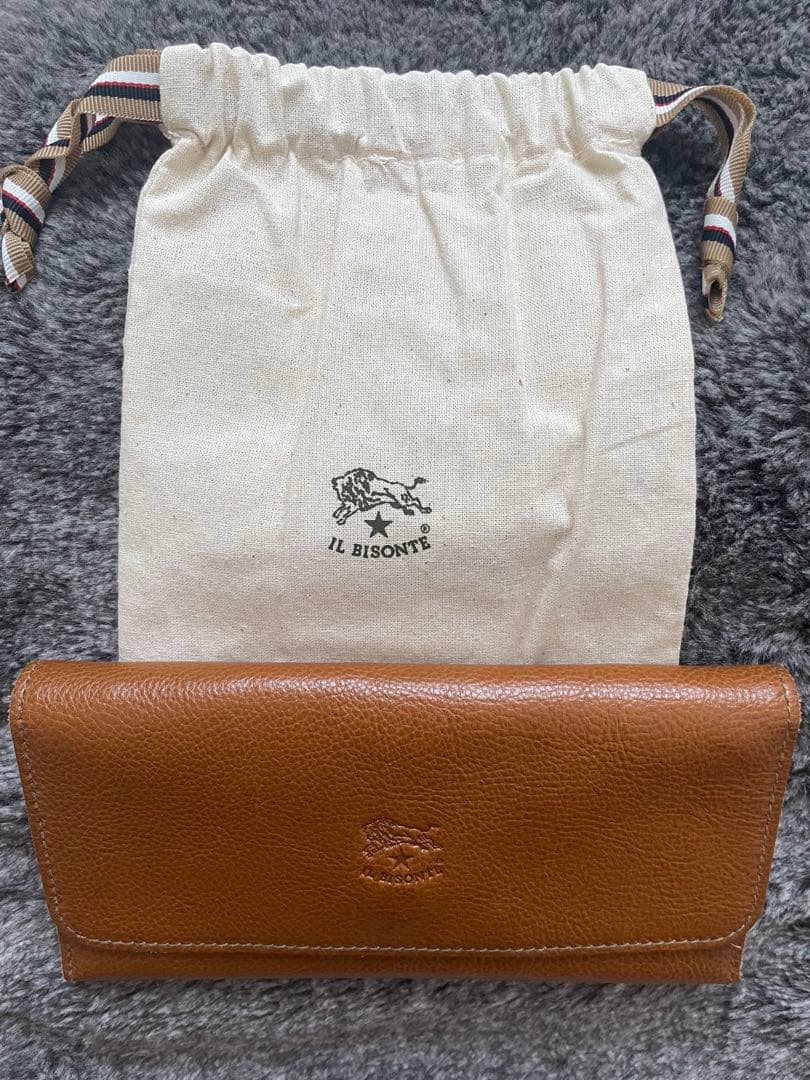 IL BISONTE 長財布 オリーブ　保存袋付き