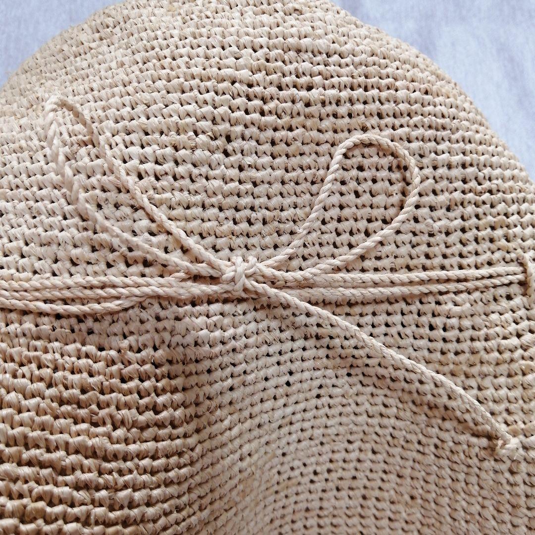 HELEN KAMINSKI　ラフィアハット　リボン付き