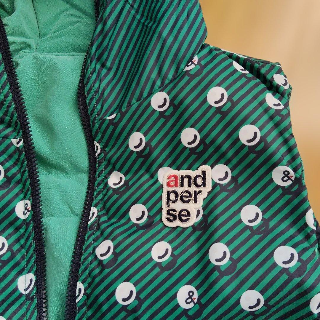 アンパスィリバーシブルフード付きダウンベスト