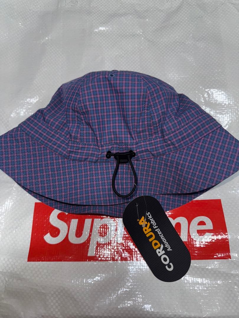 帽子 t.  Supreme Cordura Plaid Bell Hat