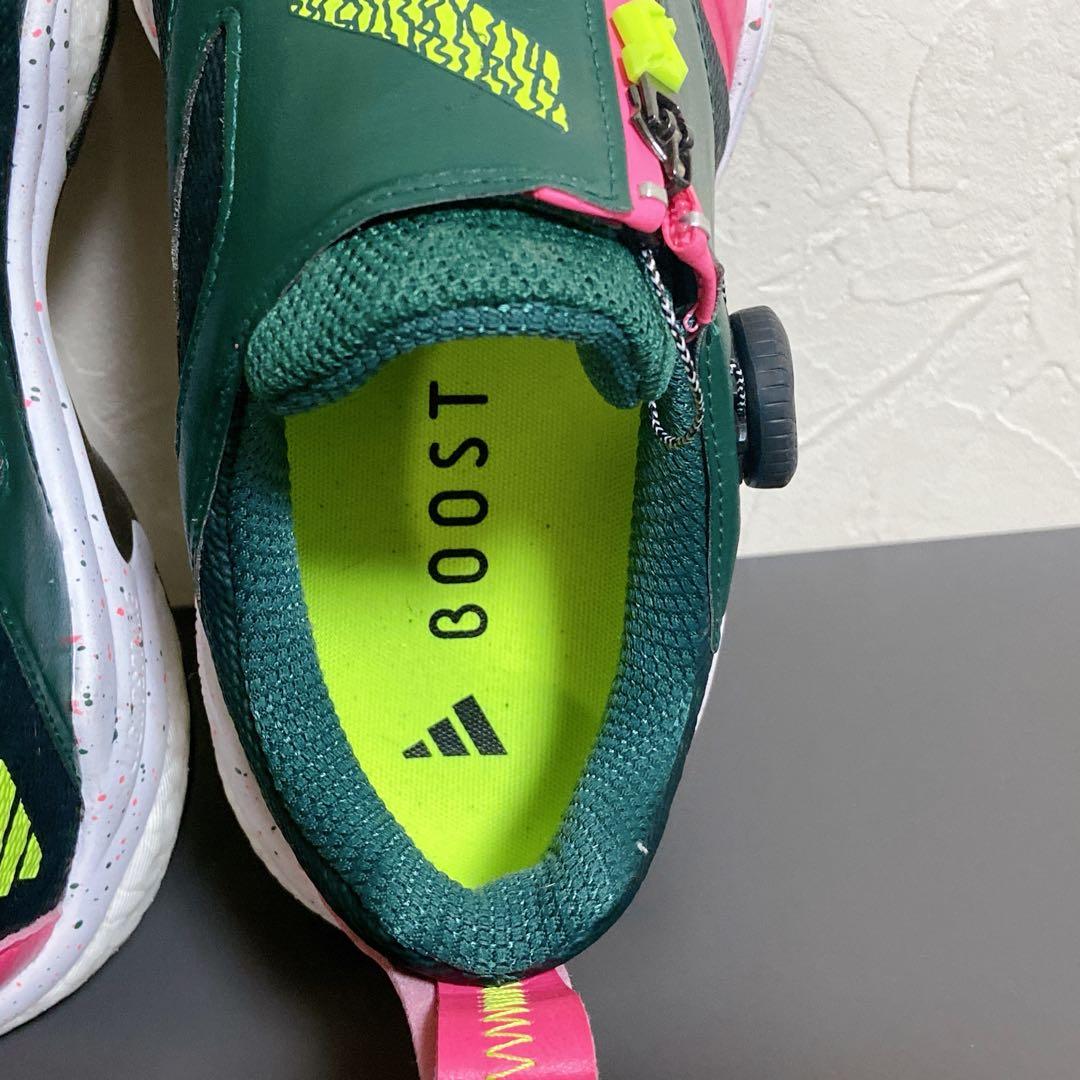 アディダス　ゴルフシューズ　コードカオス　グリーン　ピンク