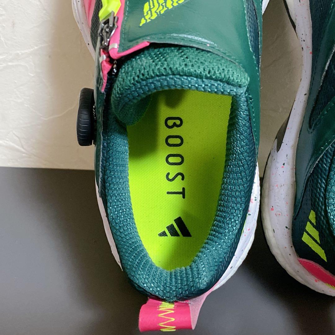 アディダス　ゴルフシューズ　コードカオス　グリーン　ピンク