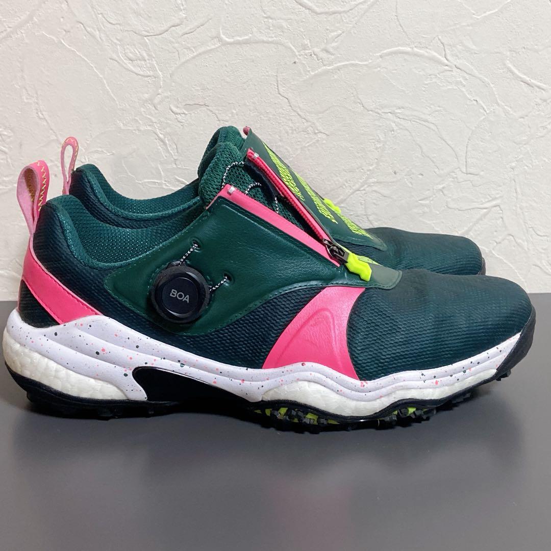 アディダス　ゴルフシューズ　コードカオス　グリーン　ピンク